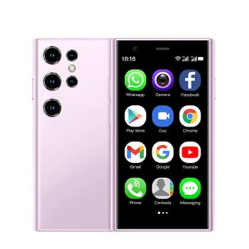 Mini Smartphone Dam S23 Pro 3g, Android 8.1, 2gb Ram + 16gb. Pantalla 3''.doble Tarjeta Sim. 4,5x1,2x10,2 Cm. Color: Rosa