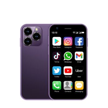 Mini Smartphone Dam Xs16 4g, Android 8.1, 2gb Ram + 16gb. Pantalla 3''.doble Tarjeta Sim. 4,5x1,2x10,2 Cm. Color: Morado