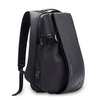 Dam Mochila Multi Compartimento Con Capa Impermeable. Toma Usb Externa. Laptop 17" + Tablet 9,7". 31x18x48 Cm. Color: Negro