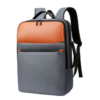 Mochila Dam Multi Compartimento Porta Laptop 15,6". Adaptable A Trolley. Capa Impermeable. Toma Usb Externa. 29x15x42 Cm. Color: Gris