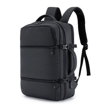 Mochila Multi Compartimento Dam, Porta Laptop 15,6". Capa Impermeable. Adaptable A Trolley. Toma Usb Externa. 31x13x45 Cm. Color: Negro