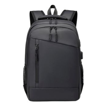 Mochila Dam Multi Compartimento, Porta Laptop 15,6". Capa Impermeable. Adaptable A Trolley. Toma Usb Externa. 30x12x45 Cm. Color: Negro