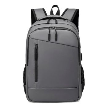 Dam Mochila Multi Compartimento, Porta Laptop 15,6". Capa Impermeable. Adaptable A Trolley. Toma Usb Externa. 30x12x45 Cm. Color: Gris