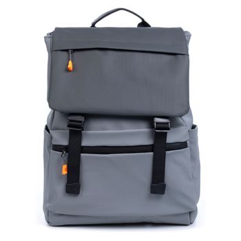 Dam Mochila Multi Compartimento, Porta Laptop 15,6". Capa Impermeable. Adaptable A Trolley. Toma Usb Externa Oculta. Repelente Al Agua. 31x14x43 Cm. Color: Gris