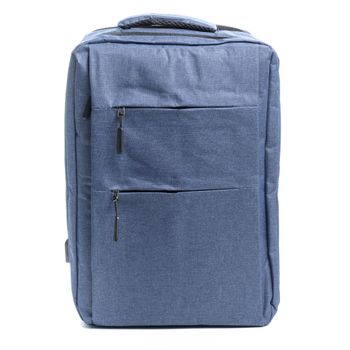 Mochila Dam Cabina Multi Compartimento, Porta Laptop 17". Adaptable A Trolley. Toma Usb Externa Oculta. 30x14x42 Cm. Color: Azul