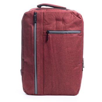 Mochila Dam Cabina Multi Compartimento, Porta Laptop 17". Adaptable A Trolley. Toma Usb Externa Oculta. 30x14x42 Cm. Color: Rojo