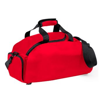 Bolso Mochila Dam Viaje Nylon 430d. Compartimento Portazapatos 47x25x24 Cm. Color: Rojo