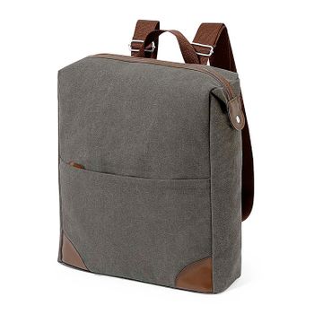 Mochila Retro Dam Canvas 475 Gsm .bolsillo Acolchado Para Portátil Y Tablet. Parte Trasera Acolchada 31x42x13 Cm. Color: Gris