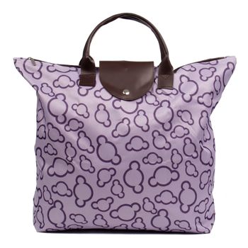 Bolso Shopper  Iria Quintana Azzorta  Plegable Con Doble Asa. 46x11x37 Cm. Color: Violeta