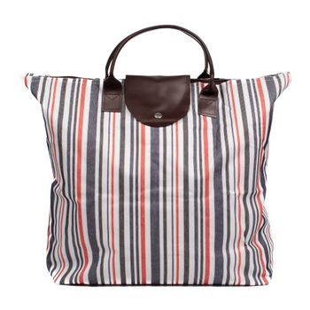 Bolso Shopper Iria Quintana Azzorta Plegable Con Doble Asa. 46x11x37 Cm. Color: Rojo