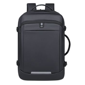 Mochila De Cabina De Viaje Dam Con Gran Capacidad Y Multicompartimento. Alta Resistencia, Impermeable Y Con Conexión Usb. 30x17x45 Cm. Color: Negro