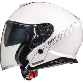 Casco Mt Of504sv Thunder 3 Sv Jet Solid A0 Blanco Perla Brillo S