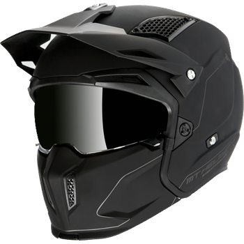 Casco Mt Tr902xsv Streetfighter Sv Solid A1 Negro Mate Xs