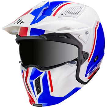 Casco Mt Tr902xsv Streetfighter Sv Twin B7 Azul Perla Brillo Xs