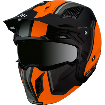 Casco Mt Tr902xsv Streetfighter Sv Twin C4 Naranja Fluor Mate Xs