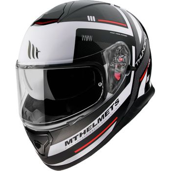 Casco Mt Ff102sv Thunder 3 Sv Carry E0 Blanco Perla Brillo Xs