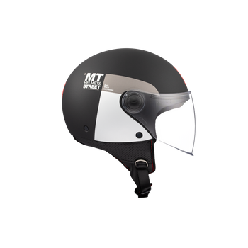 Casco Para Moto Mt Helmest Strsst S Inboard D2 Gris Blanco Mate Con Visera