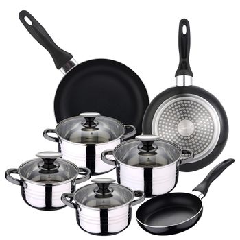 8 Pzas Batería De Cocina San Ignacio Con 3 Sartenes Jolie Ø20ø24ø28 Cm con  Ofertas en Carrefour