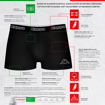 Set De 8 Calzoncillos Boxers Para Hombre Algodón Y Elastano Kappa Surtido  con Ofertas en Carrefour