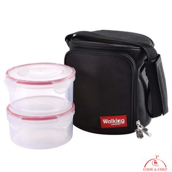 Pack Bolsa Almuerzo Y Hermeticos Bergner Traveller 800ml