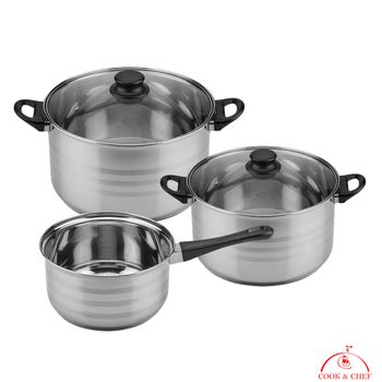 Batería De Cocina 5 Piezas Acero Inoxidable San Ignacio