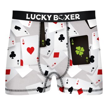 Calzoncillos De Hombre Poli ster Y Elastano Lucky Boxer Gris con