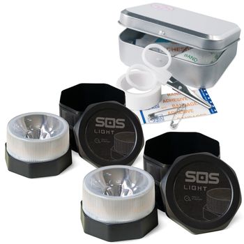 Set 2 Sos Light - Luz Emergencia V16, Homologada Dgt, Estuche, Autónoma O Toma