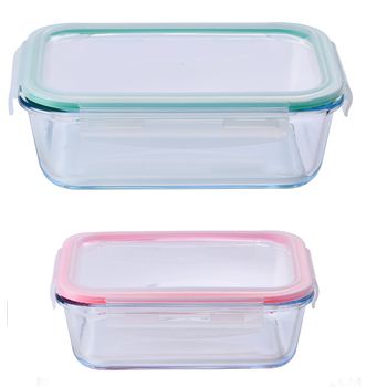 2 Recipientes Herméticos Borosilicato Benetton 1 Y 1,5 Litros