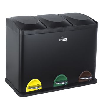 Cubo De Reciclaje Con 3 Compartimentoswellhome 45 L En Total