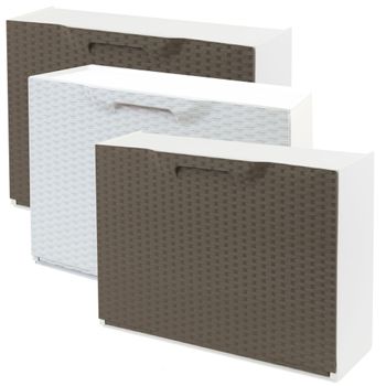 3 Zapateros Polipropileno Wellhome Rattan 40,1x51x17,3cm Bicolor