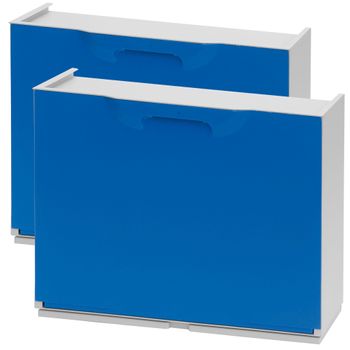 2 Zapateros Polipropileno Wellhome Unika 40,1x51x17,3cm Azul