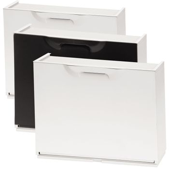 3 Zapateros Polipropileno Wellhome Unika 40,1x51x17,3cm Blanco Y Negro