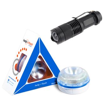 Luz Emergencia V16 Homologada Help Flash Smart Con Linterna Super Bright