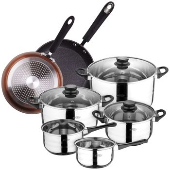 Batería cocina SAN IGNACIO 11 Piezas Acero Esmalt de segunda mano por 175  EUR en Getafe en WALLAPOP