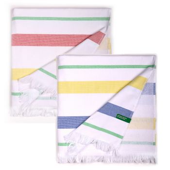 Set 2 Toallas Benetton Hamman 80x165cm 350gsm 100%algodon Casa Benetton