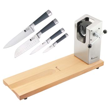 Jamonero Bergner Masterpro 62 X 19,5 X 3,3 Cm Set 4 Cuchillos Cocina