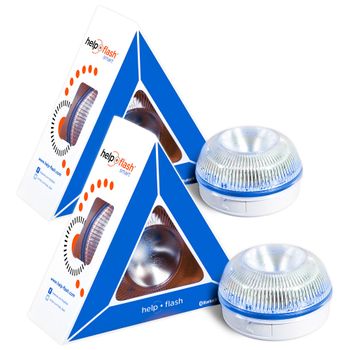 Set 2 Luces Emergencia Help Flash Smart V16 Dgt Help Flash Blanco/azul