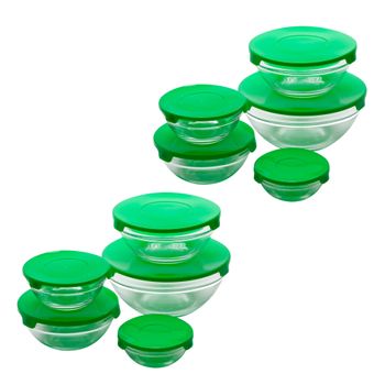 Pack 10 Boles Con Tapa De Cristal En Color Verde San Ignacio Energy