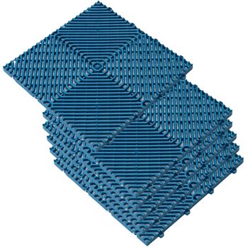 Pack 6 Baldosas Plásticas 1m² Azul Rombo 39,5x39,5x1,7 Cm (38,5x38,5 Neto)