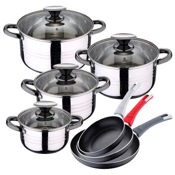 San Ignacio Toledo Batería de Cocina 8 Piezas + Daimiel Set de 3 Sartenes