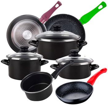 12 Pzas Batería Cocina San Ignacio Cassel Con 3 Sartenes Daimiel Gris con  Ofertas en Carrefour