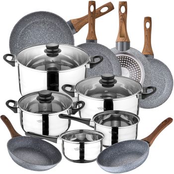 12 Pzas Batería Cocina San Ignacio Cassel Con 3 Sartenes Daimiel Gris con  Ofertas en Carrefour