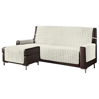 Funda De Sofá Chaise-longue 2 Plazas Elegant Reversible- Adaptable A Ambos Lados Crudo