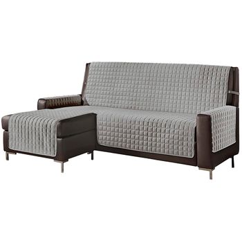 Cubre Sofá Chaise Longue Acolchado Maui Brazo Derecho 220cm, Marrón.  Protector Funda De Sofá Chaise Longue con Ofertas en Carrefour