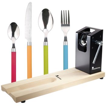 Set Jamonero Masterpro 24pcs Cubiertos Acero Inoxidable Multicolor Energy.