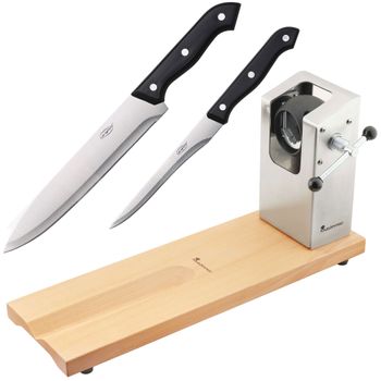 Pack Jamonero Bergner Masterpro Con 2 Cuchillo 20cm Y 13,75cm San Ignacio