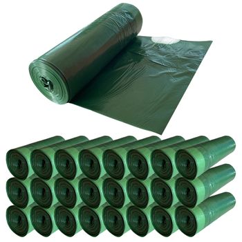 500 Bolsas De Basura Polietileno Wellhome Ecologic Bag 55x60 Cm 30l Verde
