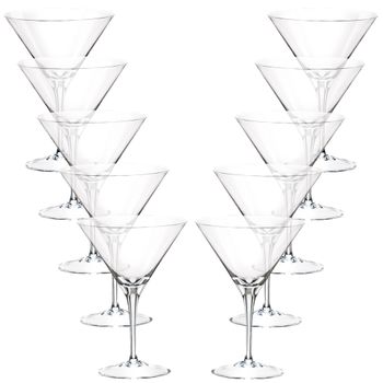 Set 10 Copas Coctel 35 Cl Cristal Colección Barware Cristal Bergner Wine Mp  Transparente