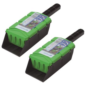 2x Dispensador De Sustancias Para Jardin Prosperplast "sharkie" 29x9,9x6,5 Cm En Verde