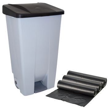 Contenedor Selectivo 120 Litros + 3x Bolsas De Basura De 10 Unidades|51x42,5x87,5 Cm